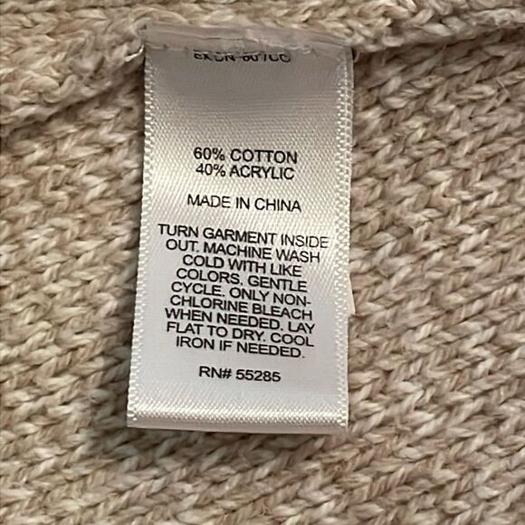 Express Beige Oversized Open Cardigan Knit Sweater Womens Size Extra Small - Picture 8 of 10